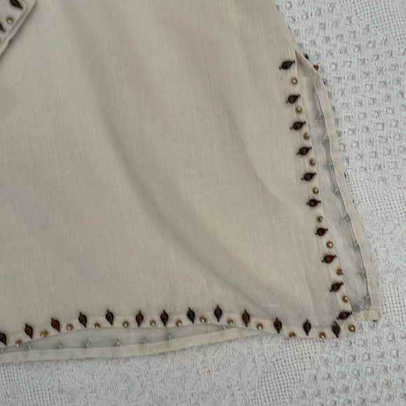 Elie Tahari Vintage Beaded Button Down Shirt Long Sleeve Size Small - Picture 4 of 8